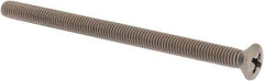 Value Collection - #10-32 UNF, 3" OAL Phillips Drive Machine Screw - Oval Head, Grade 18-8 Stainless Steel, Uncoated, Without Washer - Eagle Tool & Supply