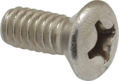 Value Collection - 1/4-20 UNC, 5/8" OAL Phillips Drive Machine Screw - Oval Head, Grade 18-8 Stainless Steel, Uncoated, Without Washer - Eagle Tool & Supply