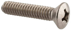 Value Collection - 1/4-20 UNC, 1-1/4" OAL Phillips Drive Machine Screw - Oval Head, Grade 18-8 Stainless Steel, Uncoated, Without Washer - Eagle Tool & Supply