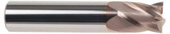 SGS - 3/4", 1" LOC, 3/4" Shank Diam, 3" OAL, 4 Flute, Solid Carbide Square End Mill - Single End, TiCN Finish, Spiral Flute, 30° Helix, Centercutting, Right Hand Cut, Right Hand Flute, Series 16 - Eagle Tool & Supply