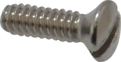 Value Collection - #4-40 UNC, 3/8" OAL Slotted Drive Machine Screw - Oval Head, Grade 18-8 Stainless Steel, Uncoated, Without Washer - Eagle Tool & Supply