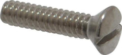 Value Collection - #4-40 UNC, 1/2" OAL Slotted Drive Machine Screw - Oval Head, Grade 18-8 Stainless Steel, Uncoated, Without Washer - Eagle Tool & Supply