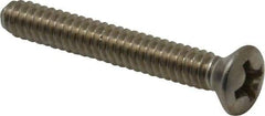 Value Collection - #6-32 UNC, 1" OAL Slotted Drive Machine Screw - Oval Head, Grade 18-8 Stainless Steel, Uncoated, Without Washer - Eagle Tool & Supply
