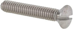 Value Collection - #8-32 UNC, 1" OAL Slotted Drive Machine Screw - Oval Head, Grade 18-8 Stainless Steel, Uncoated, Without Washer - Eagle Tool & Supply