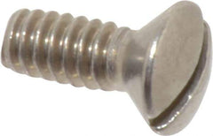 Value Collection - #10-24 UNC, 1/2" OAL Slotted Drive Machine Screw - Oval Head, Grade 18-8 Stainless Steel, Uncoated, Without Washer - Eagle Tool & Supply