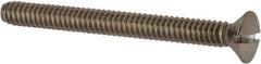 Value Collection - #10-24 UNC, 2" OAL Slotted Drive Machine Screw - Oval Head, Grade 18-8 Stainless Steel, Uncoated, Without Washer - Eagle Tool & Supply