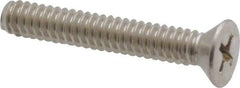 Value Collection - #10-32 UNF, 1" OAL Slotted Drive Machine Screw - Oval Head, Grade 18-8 Stainless Steel, Uncoated, Without Washer - Eagle Tool & Supply