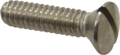 Value Collection - 1/4-20 UNC, 1" OAL Slotted Drive Machine Screw - Oval Head, Grade 18-8 Stainless Steel, Uncoated, Without Washer - Eagle Tool & Supply