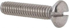 Value Collection - 1/4-20 UNC, 1-1/4" OAL Slotted Drive Machine Screw - Oval Head, Grade 18-8 Stainless Steel, Uncoated, Without Washer - Eagle Tool & Supply