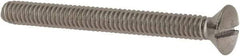 Value Collection - 1/4-20 UNC, 2-1/2" OAL Slotted Drive Machine Screw - Oval Head, Grade 18-8 Stainless Steel, Uncoated, Without Washer - Eagle Tool & Supply
