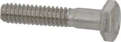 Value Collection - 1/4-20 UNC, 1-1/4" Length Under Head Hex Head Cap Screw - Grade 316 Stainless Steel, 7/16" Hex - Eagle Tool & Supply