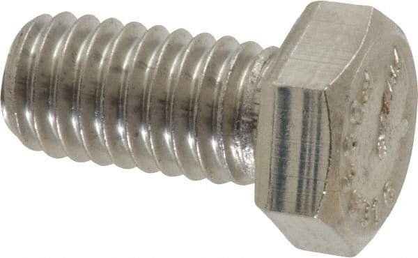 Value Collection - 3/8-16 UNC, 3/4" Length Under Head Hex Head Cap Screw - Grade 316 Stainless Steel, 9/16" Hex - Eagle Tool & Supply