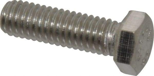 Value Collection - 3/8-16 UNC, 1-1/4" Length Under Head Hex Head Cap Screw - Grade 316 Stainless Steel, 9/16" Hex - Eagle Tool & Supply