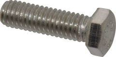 Value Collection - 3/8-16 UNC, 1-1/4" Length Under Head Hex Head Cap Screw - Grade 316 Stainless Steel, 9/16" Hex - Eagle Tool & Supply