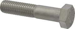 Value Collection - 1-1/2 - 6 UNC 4-1/2" Length Under Head Hex Head Cap Screw - Partially Threaded, 316 Stainless Steel, Uncoated, 1-1/2" Hex - Eagle Tool & Supply