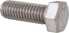Value Collection - 7/16-14 UNC, 1-1/4" Length Under Head Hex Head Cap Screw - Grade 18-8 Stainless Steel, 5/8" Hex - Eagle Tool & Supply