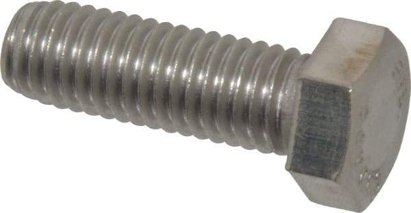 Value Collection - 1/2-13 UNC, 1-1/2" Length Under Head Hex Head Cap Screw - Grade 18-8 Stainless Steel, 3/4" Hex - Eagle Tool & Supply