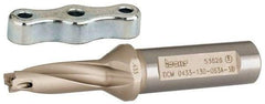 Iscar - 0.433 to 0.449" Diam, 3xD, 1.3" Max Depth, 5/8" Shank Diam, Replaceable Tip Drill - IDI Insert, 11 Seat Size, DCM Toolholder, Series ChamDrill - Eagle Tool & Supply