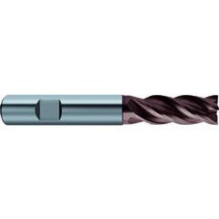 7/16x7/16x7/8x2-3/4 4Fl Carbide RF100 Diver End Mill-.0138 Chamfer-Cylindrical Shank-nano-Si - Eagle Tool & Supply