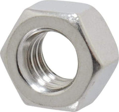 Value Collection - 5/16-18 UNC Stainless Steel Right Hand Hex Nut - 1/2" Across Flats, 17/64" High, Uncoated - Eagle Tool & Supply