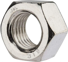 Value Collection - 7/8-9 UNC Stainless Steel Right Hand Hex Nut - 1-5/16" Across Flats, 3/4" High, Uncoated - Eagle Tool & Supply