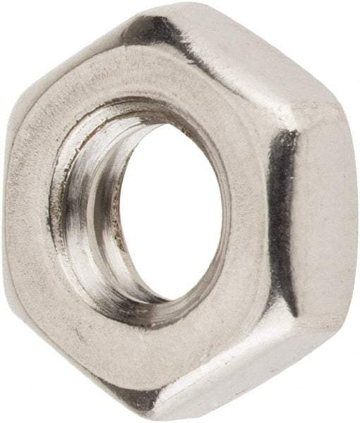 Value Collection - 1/4-20 UNC Stainless Steel Right Hand Hex Jam Nut - 7/16" Across Flats, 5/32" High, Uncoated - Eagle Tool & Supply