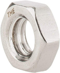 Value Collection - 5/16-18 UNC Stainless Steel Right Hand Hex Jam Nut - 1/2" Across Flats, 3/16" High, Uncoated - Eagle Tool & Supply