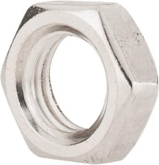 Value Collection - 3/4-10 UNC Stainless Steel Right Hand Hex Jam Nut - 1-1/8" Across Flats, 27/64" High, Uncoated - Eagle Tool & Supply