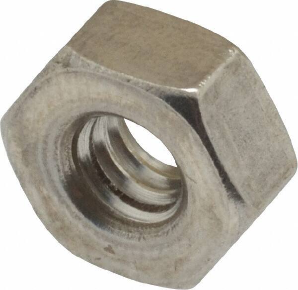 Value Collection - 1/4-20 UNC Stainless Steel Right Hand Heavy Hex Nut - 1/2" Across Flats, 15/64" High, Uncoated - Eagle Tool & Supply