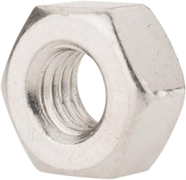 Value Collection - 3/8-16 UNC Stainless Steel Right Hand Heavy Hex Nut - 11/16" Across Flats, 23/64" High, Uncoated - Eagle Tool & Supply