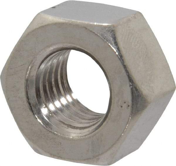 Value Collection - 5/8-11 UNC Stainless Steel Right Hand Heavy Hex Nut - 1-1/16" Across Flats, 39/64" High, Uncoated - Eagle Tool & Supply