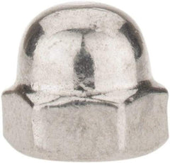 Value Collection - #6-32 UNC, 5/16" Width Across Flats, Uncoated, Stainless Steel Acorn Nut - 1/4" Overall Height, Grade 18-8 - Eagle Tool & Supply