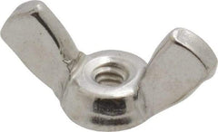 Value Collection - #6-32 UNC, Stainless Steel Standard Wing Nut - Grade 18-8, 0.72" Wing Span, 0.41" Wing Span - Eagle Tool & Supply