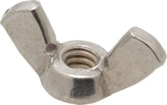 Value Collection - #10-24 UNC, Stainless Steel Standard Wing Nut - Grade 18-8, 0.91" Wing Span, 0.47" Wing Span - Eagle Tool & Supply