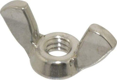 Value Collection - 1/4-20 UNC, Stainless Steel Standard Wing Nut - Grade 18-8, 1.1" Wing Span, 0.57" Wing Span - Eagle Tool & Supply