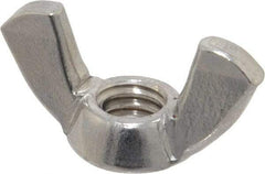 Value Collection - 5/16-18 UNC, Stainless Steel Standard Wing Nut - Grade 18-8, 1-1/4" Wing Span, 0.66" Wing Span - Eagle Tool & Supply