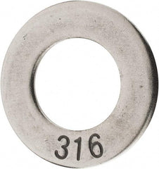 Value Collection - 1" Screw, Grade 316 Stainless Steel Standard Flat Washer - 1-1/16" ID x 1.87" OD, 1/8" Thick - Eagle Tool & Supply