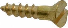 Value Collection - #4, 1/2" OAL, Slotted Drive, Flat Head Wood Screw - Eagle Tool & Supply