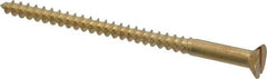 Value Collection - #10, 3" OAL, Slotted Drive, Flat Head Wood Screw - ASME B18.6.1, Brass - Eagle Tool & Supply
