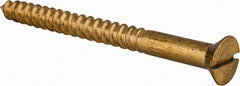 Value Collection - #12, 2-1/2" OAL, Slotted Drive, Flat Head Wood Screw - Eagle Tool & Supply