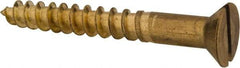 Value Collection - #14, 2" OAL, Slotted Drive, Flat Head Wood Screw - ASME B18.6.1, Brass - Eagle Tool & Supply