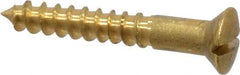 Value Collection - #4, 3/4" Length Under Head, Slotted Drive, Oval Head Wood Screw - ASME B18.6.1, Brass - Eagle Tool & Supply