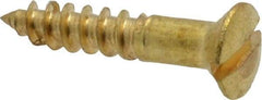 Value Collection - #6, 3/4" Length Under Head, Slotted Drive, Oval Head Wood Screw - ASME B18.6.1, Brass - Eagle Tool & Supply