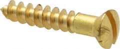 Value Collection - #8, 1" Length Under Head, Slotted Drive, Oval Head Wood Screw - ASME B18.6.1, Brass - Eagle Tool & Supply