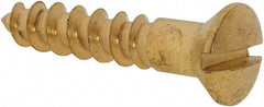 Value Collection - #10, 1" Length Under Head, Slotted Drive, Oval Head Wood Screw - ASME B18.6.1, Brass - Eagle Tool & Supply