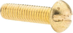 Value Collection - #10-24 UNC, 3/4" Length Under Head Slotted Drive Machine Screw - Round Head, Brass, Without Washer - Eagle Tool & Supply