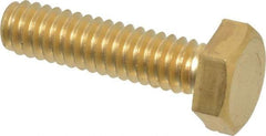 Value Collection - 5/16-18 UNC 1-3/4" Length Under Head Hex Head Cap Screw - Fully Threaded, Grade 8 Brass, Uncoated, 5/16" Hex - Eagle Tool & Supply