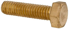 Value Collection - 5/16-18 UNC, 1-1/4" Length Under Head Hex Head Cap Screw - Brass, 1/2" Hex - Eagle Tool & Supply