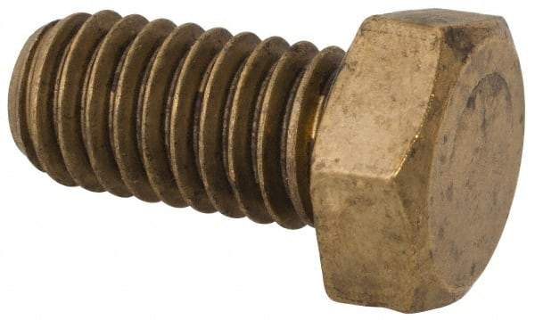 Value Collection - 3/8-16 UNC, 3/4" Length Under Head Hex Head Cap Screw - Brass, 9/16" Hex - Eagle Tool & Supply