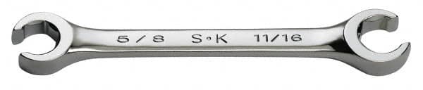 SK - 1/4 x 5/16", Chrome Finish, Open End Flare Nut Wrench - Eagle Tool & Supply